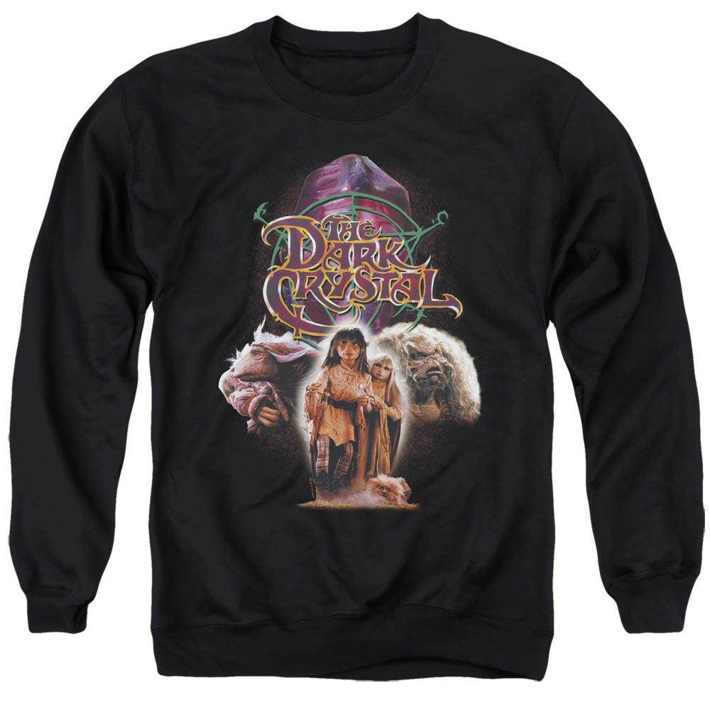 AN OFFCIALLY LICENSED DARK CRYSTAL THE GOOD GUYS ADULT UNISEX CREWNECK SWEATSHIRT BLACK