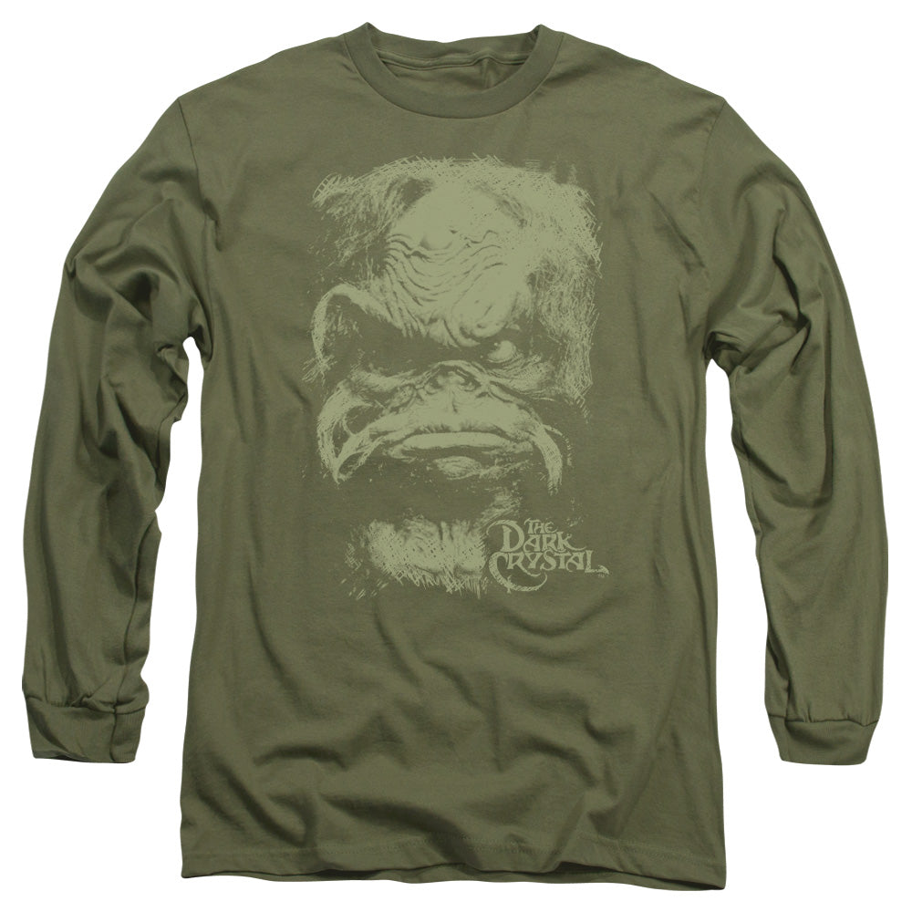 AN OFFCIALLY LICENSED DARK CRYSTAL AUGHRA MEN'S LONG SLEEVE T-SHIRT MILITARY GREEN
