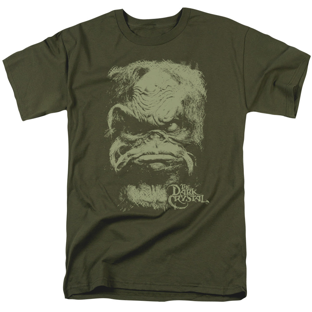 AN OFFCIALLY LICENSED DARK CRYSTAL AUGHRA MEN'S REGULAR FIT T-SHIRT MILITARY GREEN