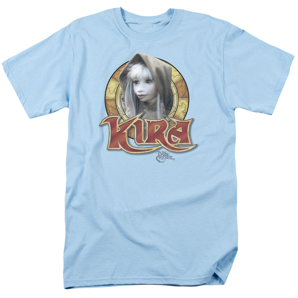 AN OFFCIALLY LICENSED DARK CRYSTAL KIRA CIRCLE MEN'S REGULAR FIT T-SHIRT LIGHT BLUE