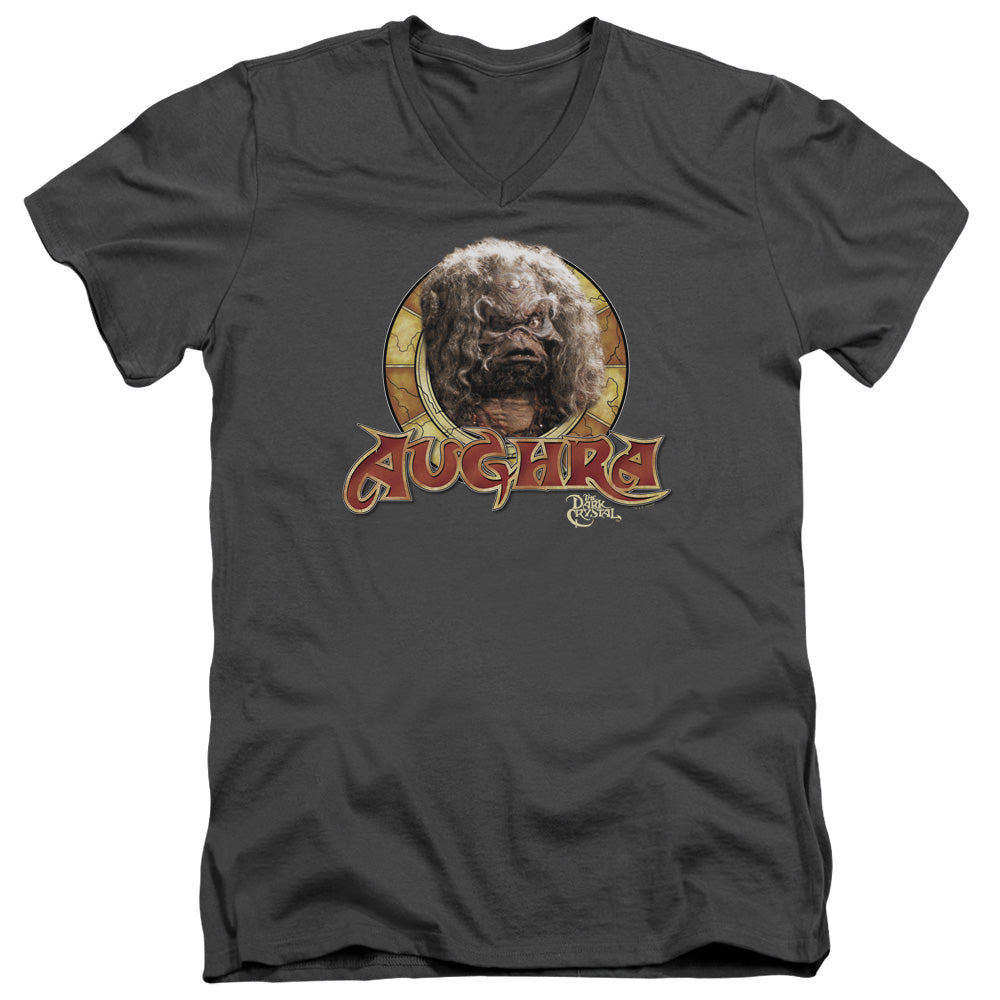 AN OFFCIALLY LICENSED DARK CRYSTAL AUGHRA CIRCLE MEN'S V-NECK T-SHIRT CHARCOAL