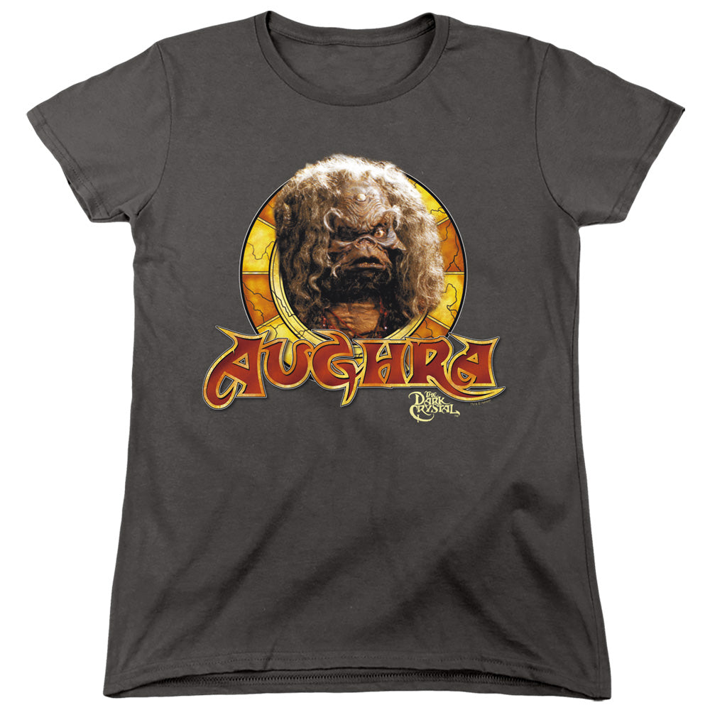 AN OFFCIALLY LICENSED DARK CRYSTAL AUGHRA CIRCLE WOMEN'S REGULAR FIT T-SHIRT CHARCOAL