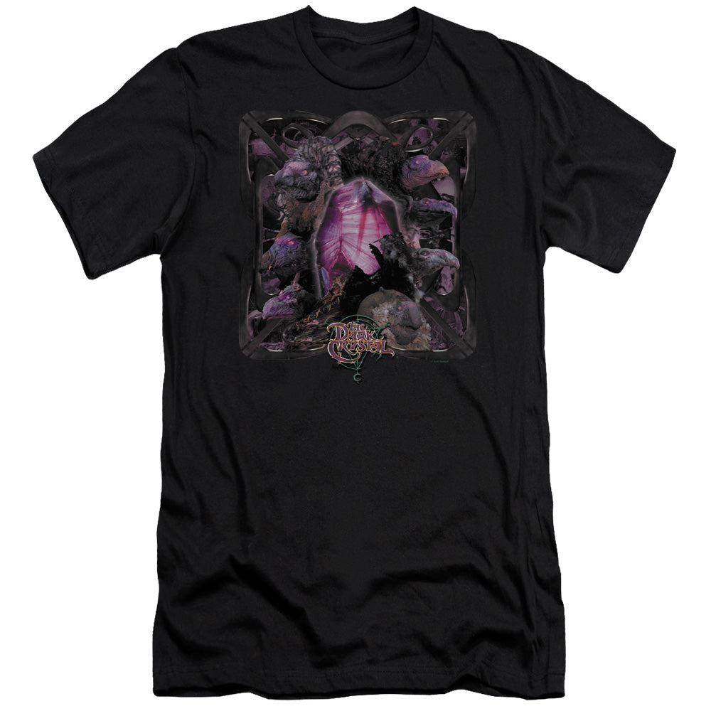 AN OFFCIALLY LICENSED DARK CRYSTAL LUST FOR POWER MEN'S PREMIUM SLIM FIT T-SHIRT BLACK