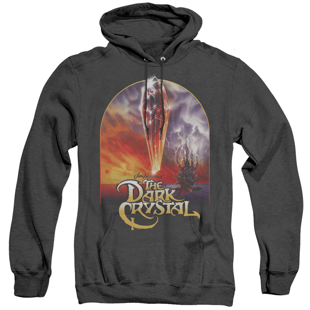 AN OFFCIALLY LICENSED DARK CRYSTAL CRYSTAL POSTER ADULT UNISEX HEATHER PULLOVER HOODIE BLACK