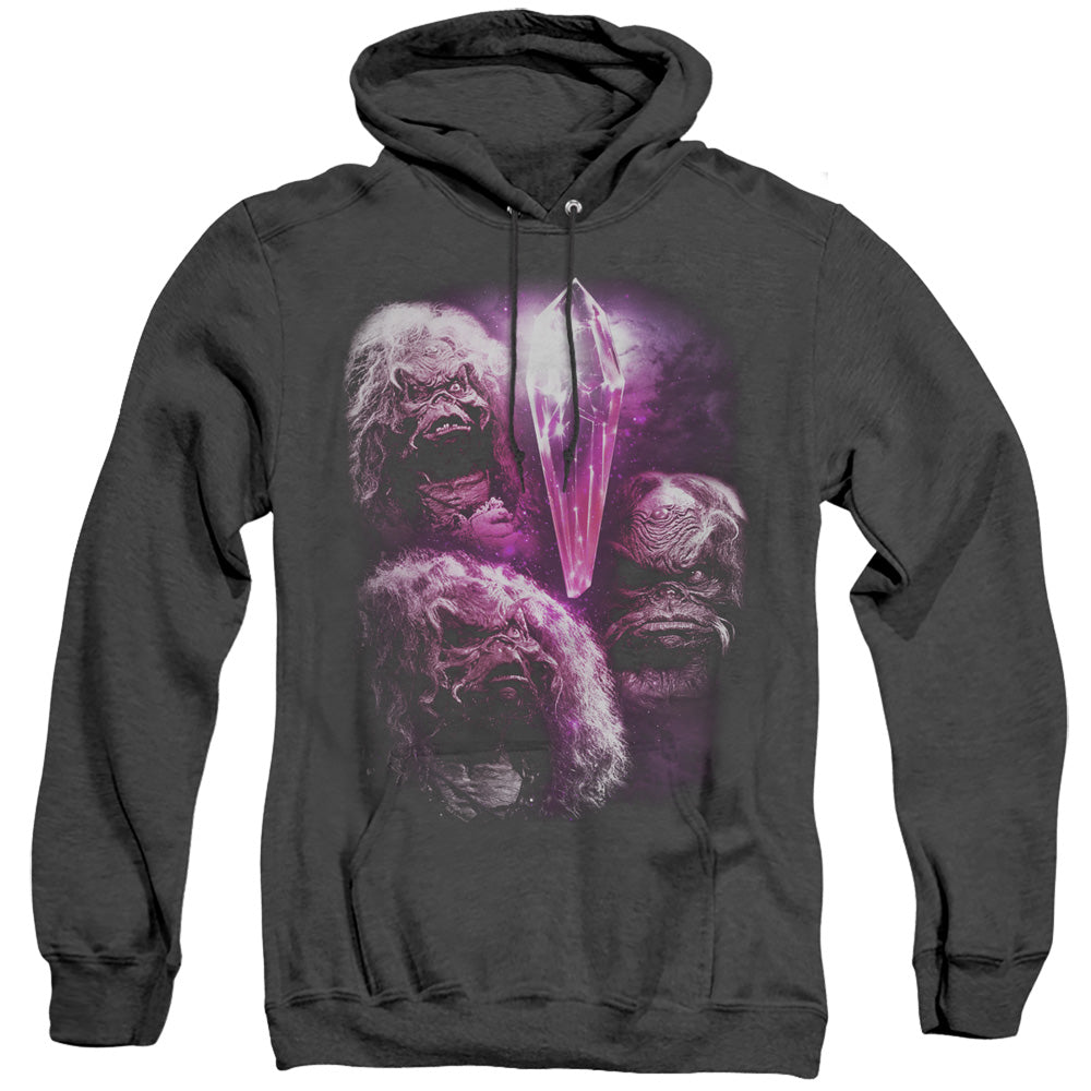 AN OFFCIALLY LICENSED DARK CRYSTAL HOWLING ADULT UNISEX HEATHER PULLOVER HOODIE BLACK