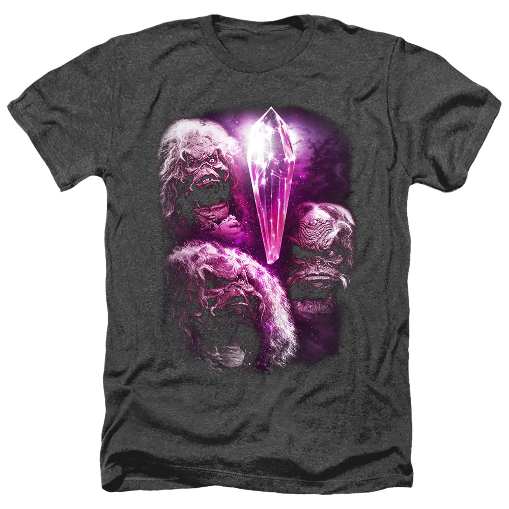 AN OFFCIALLY LICENSED DARK CRYSTAL HOWLING MEN'S HEATHER T-SHIRT CHARCOAL