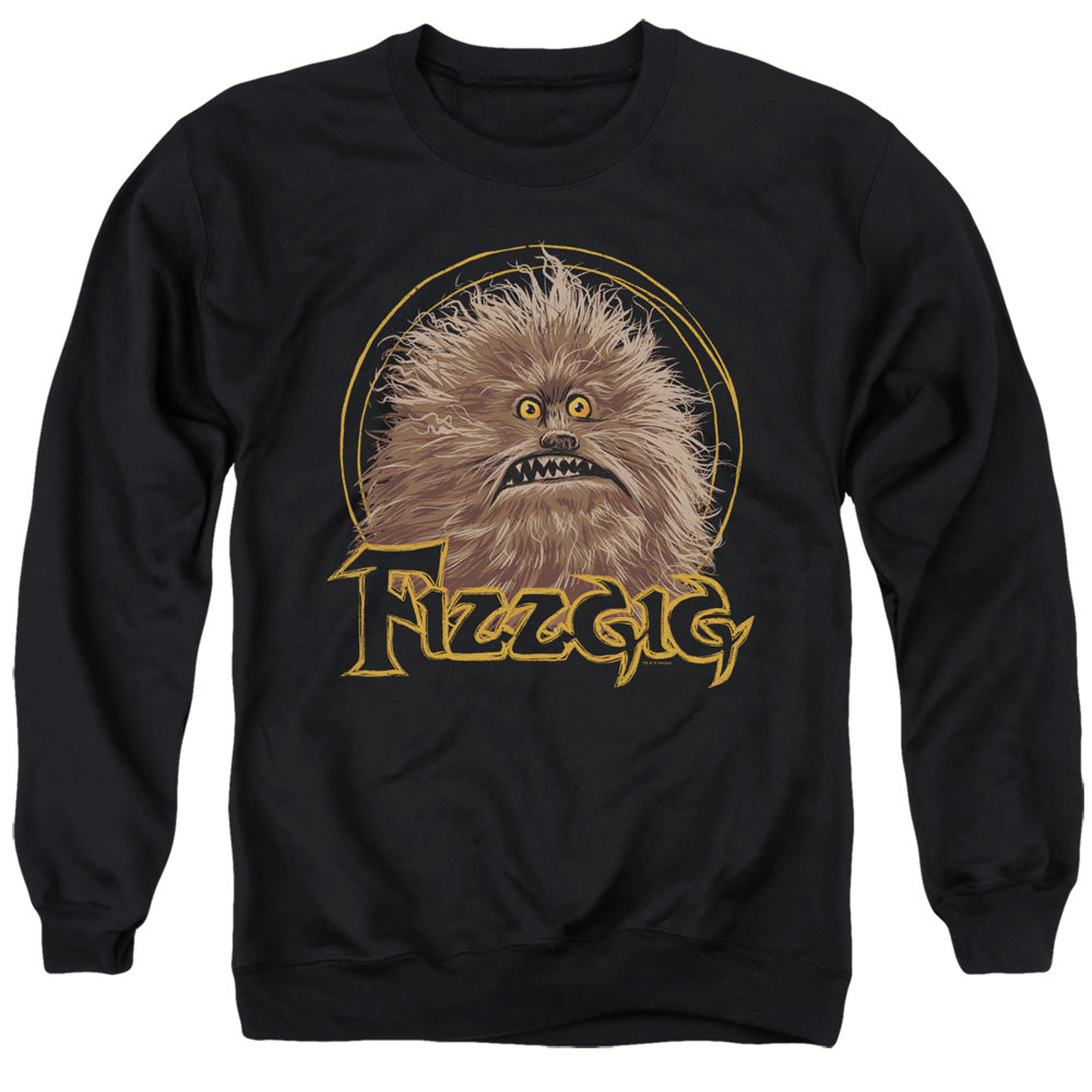 AN OFFCIALLY LICENSED DARK CRYSTAL FIZZGIG ADULT UNISEX CREWNECK SWEATSHIRT BLACK
