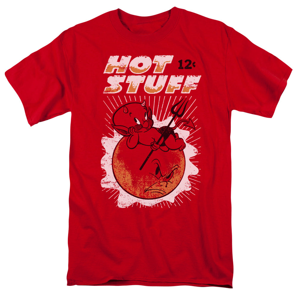 AN OFFCIALLY LICENSED HOT STUFF ON THE SUN MEN'S REGULAR FIT T-SHIRT RED