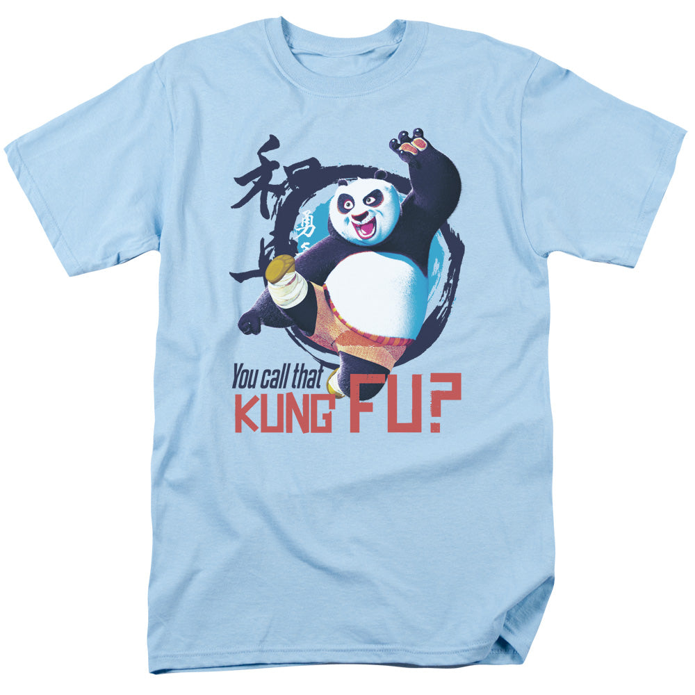 AN OFFCIALLY LICENSED KUNG FU PANDA KUNG FU MEN'S REGULAR FIT T-SHIRT LIGHT BLUE