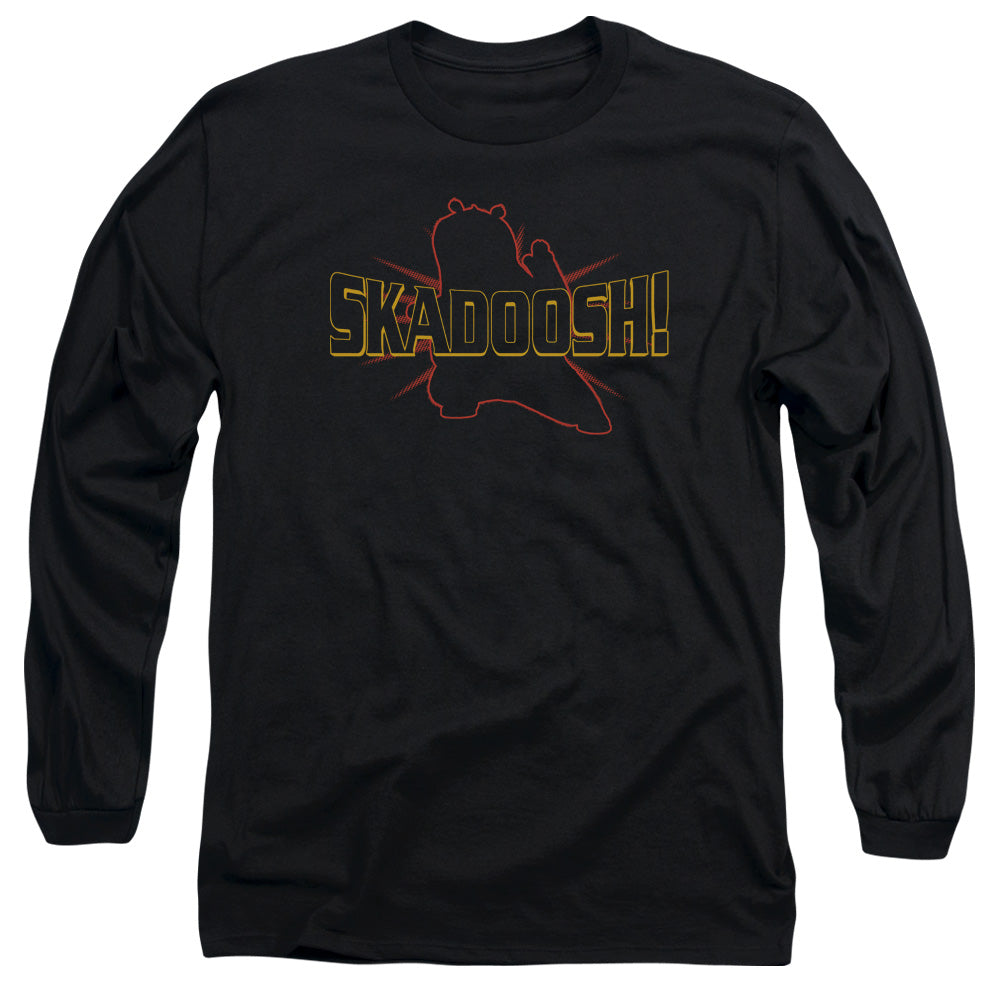 AN OFFCIALLY LICENSED KUNG FU PANDA SKADOOSH MEN'S LONG SLEEVE T-SHIRT BLACK