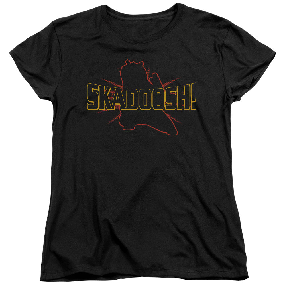 AN OFFCIALLY LICENSED KUNG FU PANDA SKADOOSH WOMEN'S REGULAR FIT T-SHIRT BLACK
