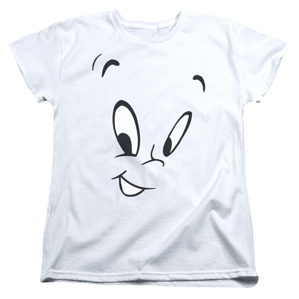 AN OFFCIALLY LICENSED CASPER FACE WOMEN'S REGULAR FIT T-SHIRT WHITE