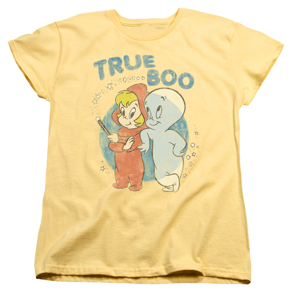 AN OFFCIALLY LICENSED CASPER TRUE BOO WOMEN'S REGULAR FIT T-SHIRT BANANA