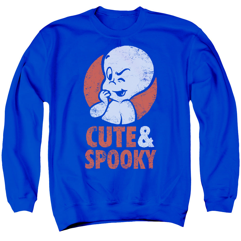 AN OFFCIALLY LICENSED CASPER SPOOKY ADULT UNISEX CREWNECK SWEATSHIRT ROYAL