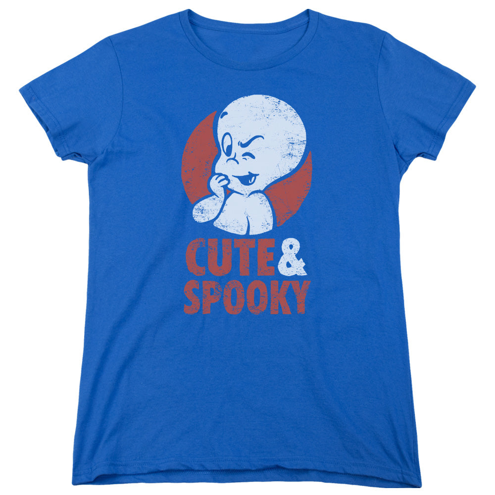 AN OFFCIALLY LICENSED CASPER SPOOKY WOMEN'S REGULAR FIT T-SHIRT ROYAL