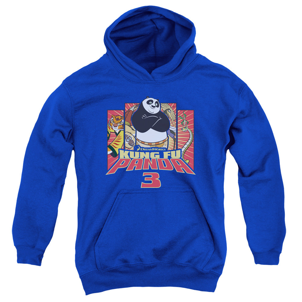 AN OFFCIALLY LICENSED KUNG FU PANDA KUNG FURRY YOUTH HOODIE ROYAL