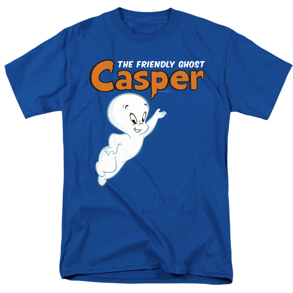 AN OFFCIALLY LICENSED CASPER LOGO AND CASPER MEN'S REGULAR FIT T-SHIRT ROYAL