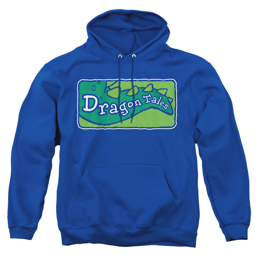 AN OFFCIALLY LICENSED DRAGON TALES LOGO CLEAN ADULT UNISEX PULLOVER HOODIE ROYAL