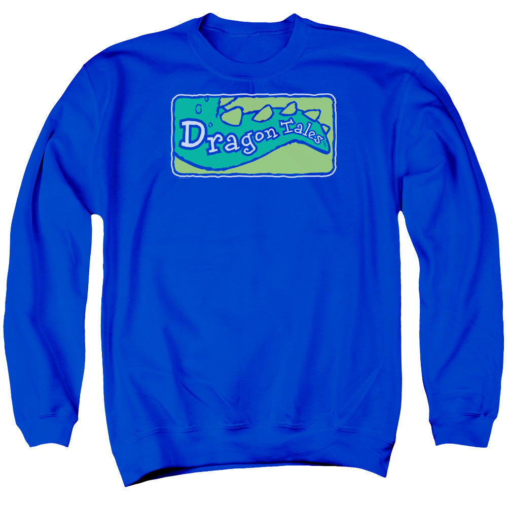 AN OFFCIALLY LICENSED DRAGON TALES LOGO CLEAN ADULT UNISEX CREWNECK SWEATSHIRT ROYAL