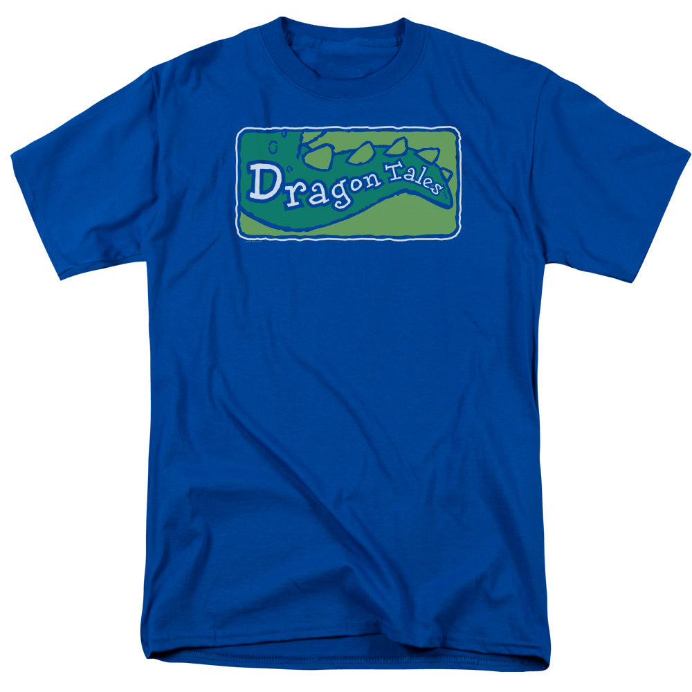 AN OFFCIALLY LICENSED DRAGON TALES LOGO CLEAN MEN'S REGULAR FIT T-SHIRT ROYAL