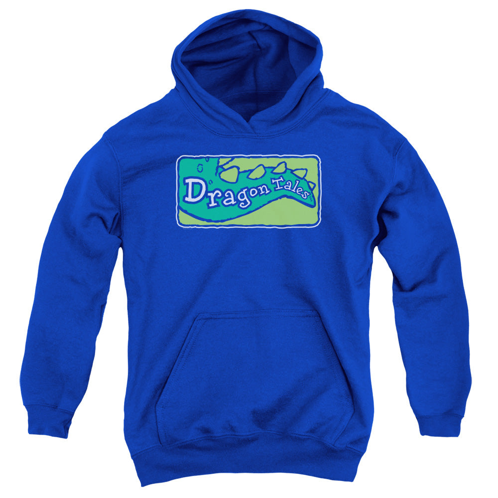 AN OFFCIALLY LICENSED DRAGON TALES LOGO CLEAN YOUTH HOODIE ROYAL