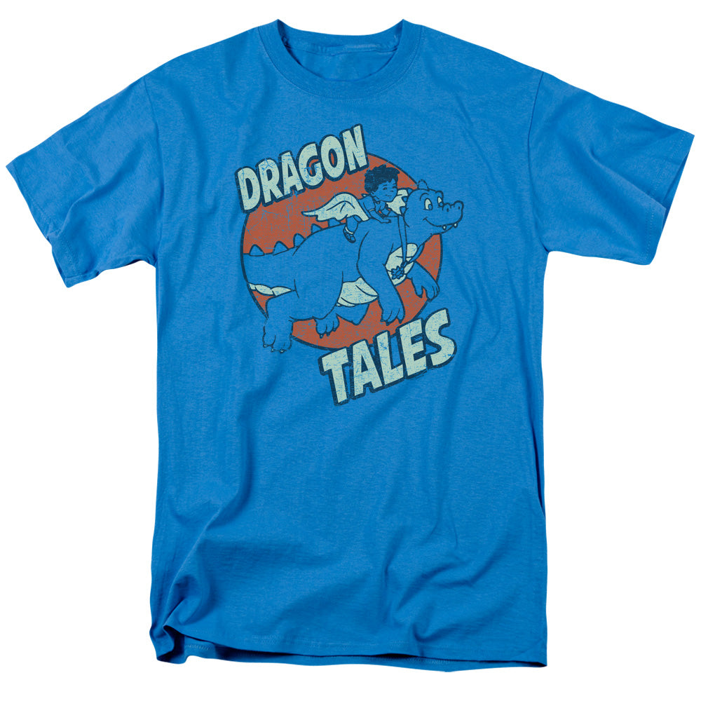 AN OFFCIALLY LICENSED DRAGON TALES FLYING HIGH MEN'S REGULAR FIT T-SHIRT TURQUOISE