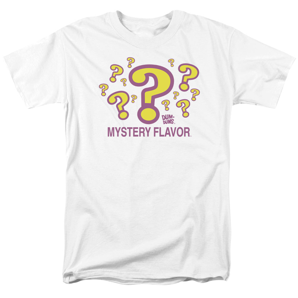 AN OFFCIALLY LICENSED DUM DUMS MYSTERY FLAVOR MEN'S REGULAR FIT T-SHIRT WHITE