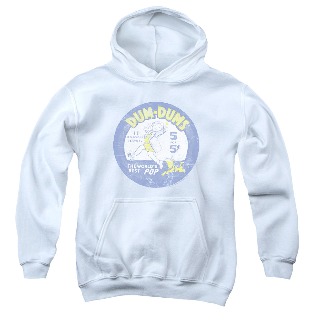 AN OFFCIALLY LICENSED DUM DUMS POP PARADE YOUTH HOODIE WHITE