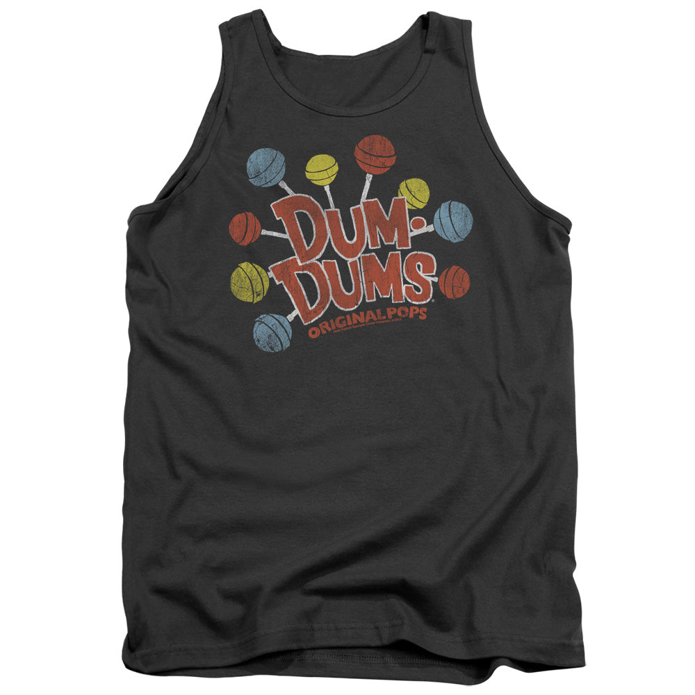 AN OFFCIALLY LICENSED DUM DUMS ORIGINAL POPS ADULT UNISEX TANK TOP CHARCOAL