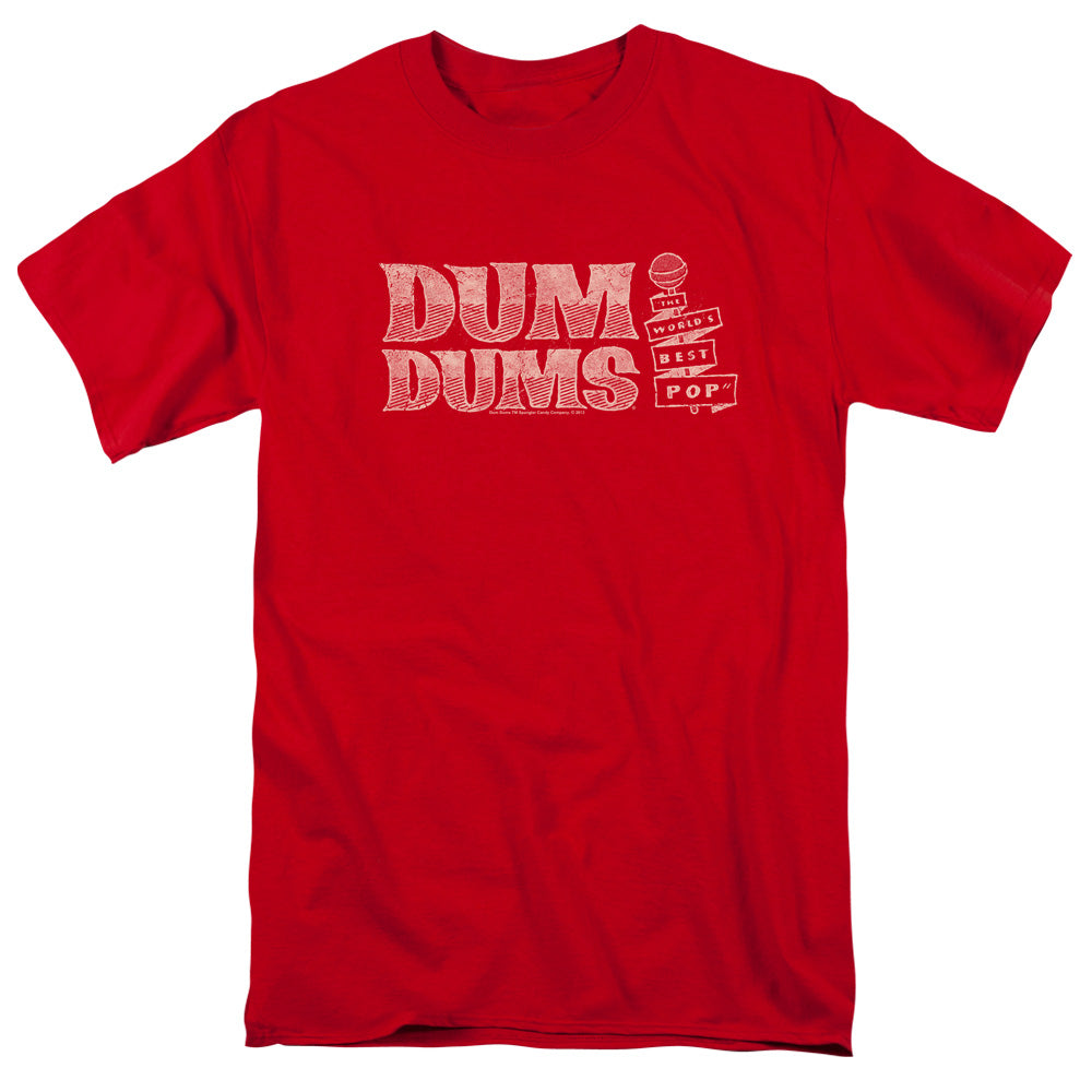 AN OFFCIALLY LICENSED DUM DUMS WORLDS BEST MEN'S REGULAR FIT T-SHIRT RED