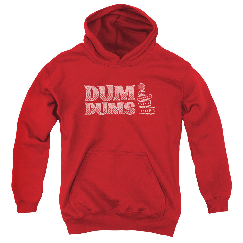 AN OFFCIALLY LICENSED DUM DUMS WORLDS BEST YOUTH HOODIE RED
