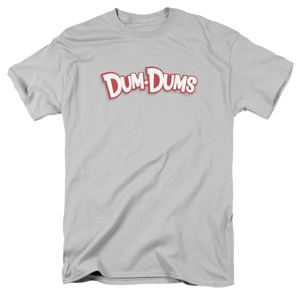 AN OFFCIALLY LICENSED DUM DUMS LOGO MEN'S REGULAR FIT T-SHIRT SILVER