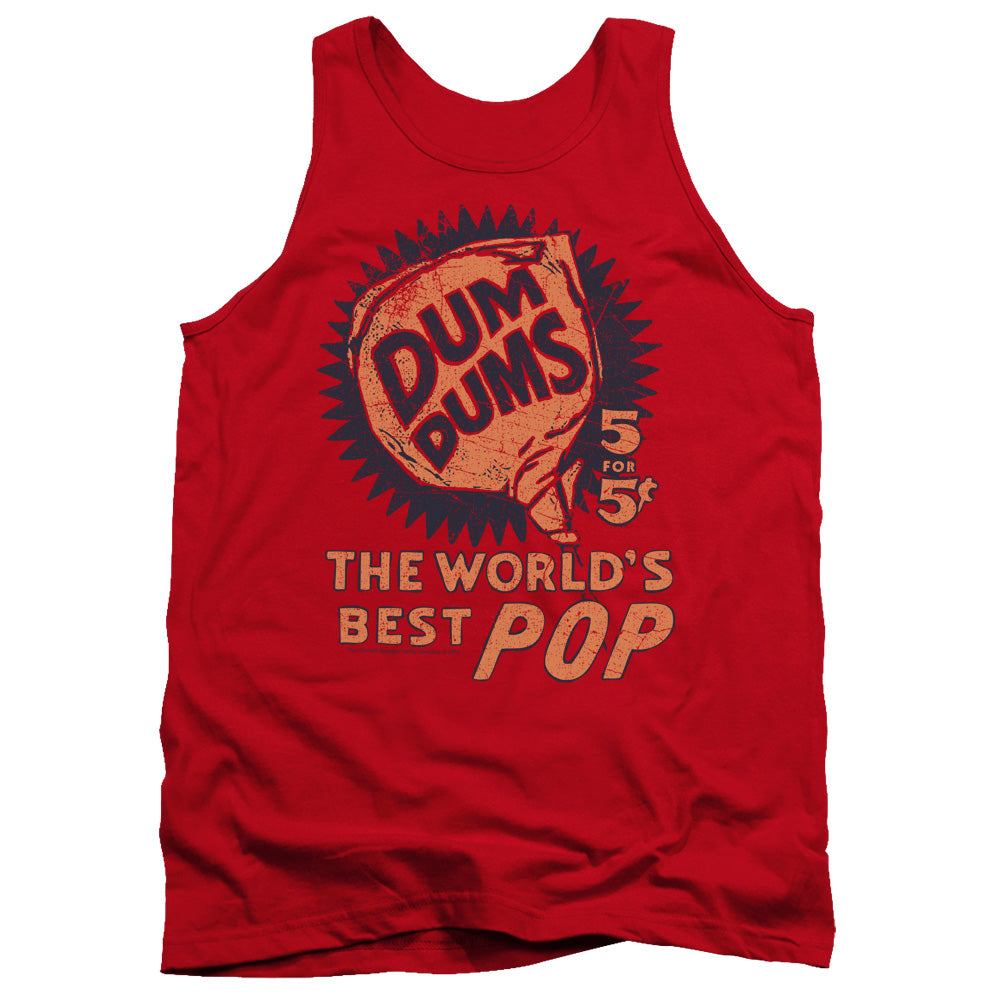 AN OFFCIALLY LICENSED DUM DUMS 5 FOR 5 ADULT UNISEX TANK TOP RED