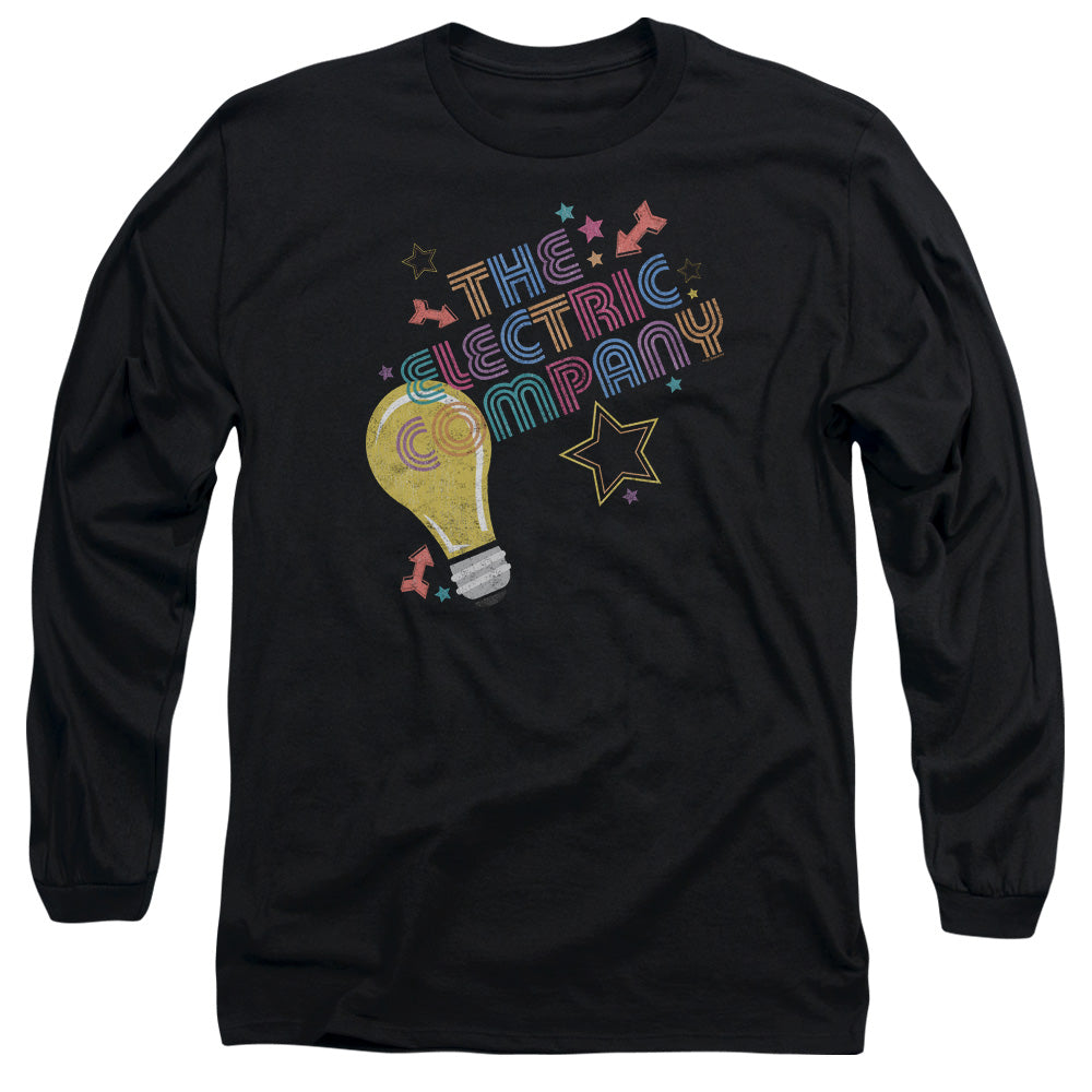 AN OFFCIALLY LICENSED ELECTRIC COMPANY ELECTRIC LIGHT MEN'S LONG SLEEVE T-SHIRT BLACK