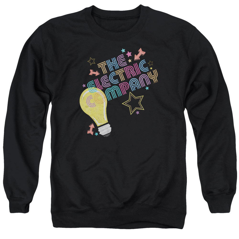 AN OFFCIALLY LICENSED ELECTRIC COMPANY ELECTRIC LIGHT ADULT UNISEX CREWNECK SWEATSHIRT BLACK
