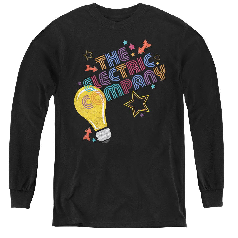 AN OFFCIALLY LICENSED ELECTRIC COMPANY ELECTRIC LIGHT YOUTH LONG SLEEVE T-SHIRT BLACK