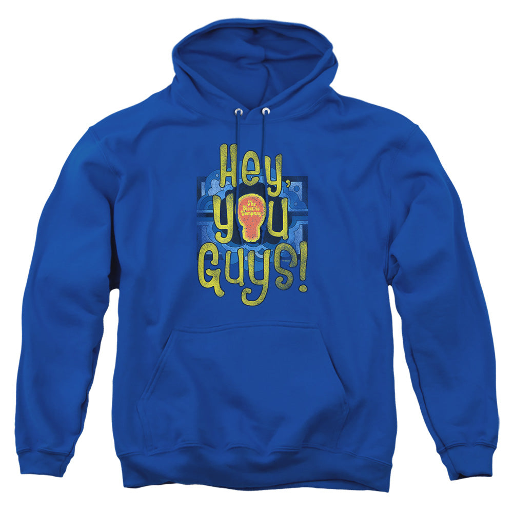 AN OFFCIALLY LICENSED ELECTRIC COMPANY HEY YOU GUYS ADULT UNISEX PULLOVER HOODIE ROYAL