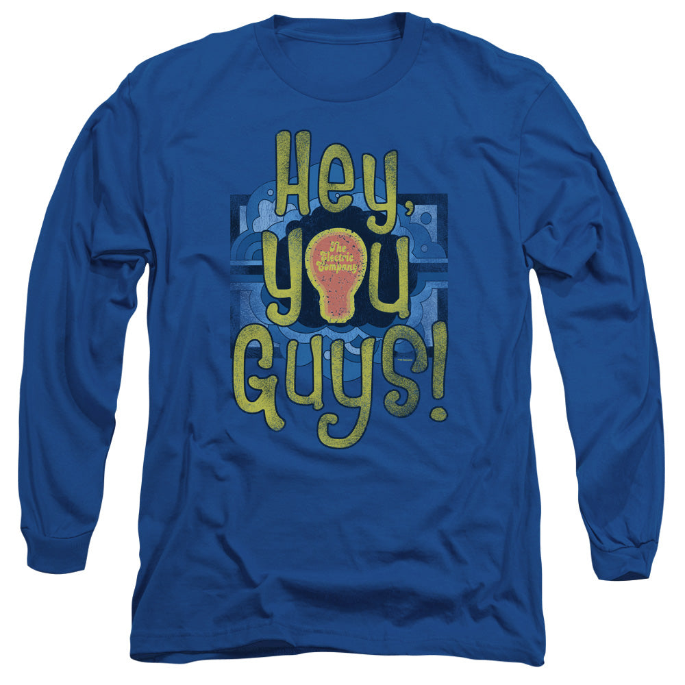 AN OFFCIALLY LICENSED ELECTRIC COMPANY HEY YOU GUYS MEN'S LONG SLEEVE T-SHIRT ROYAL