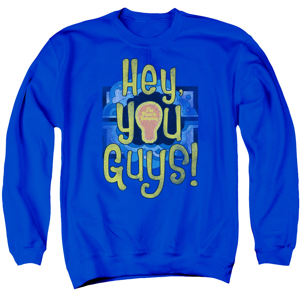 AN OFFCIALLY LICENSED ELECTRIC COMPANY HEY YOU GUYS ADULT UNISEX CREWNECK SWEATSHIRT ROYAL