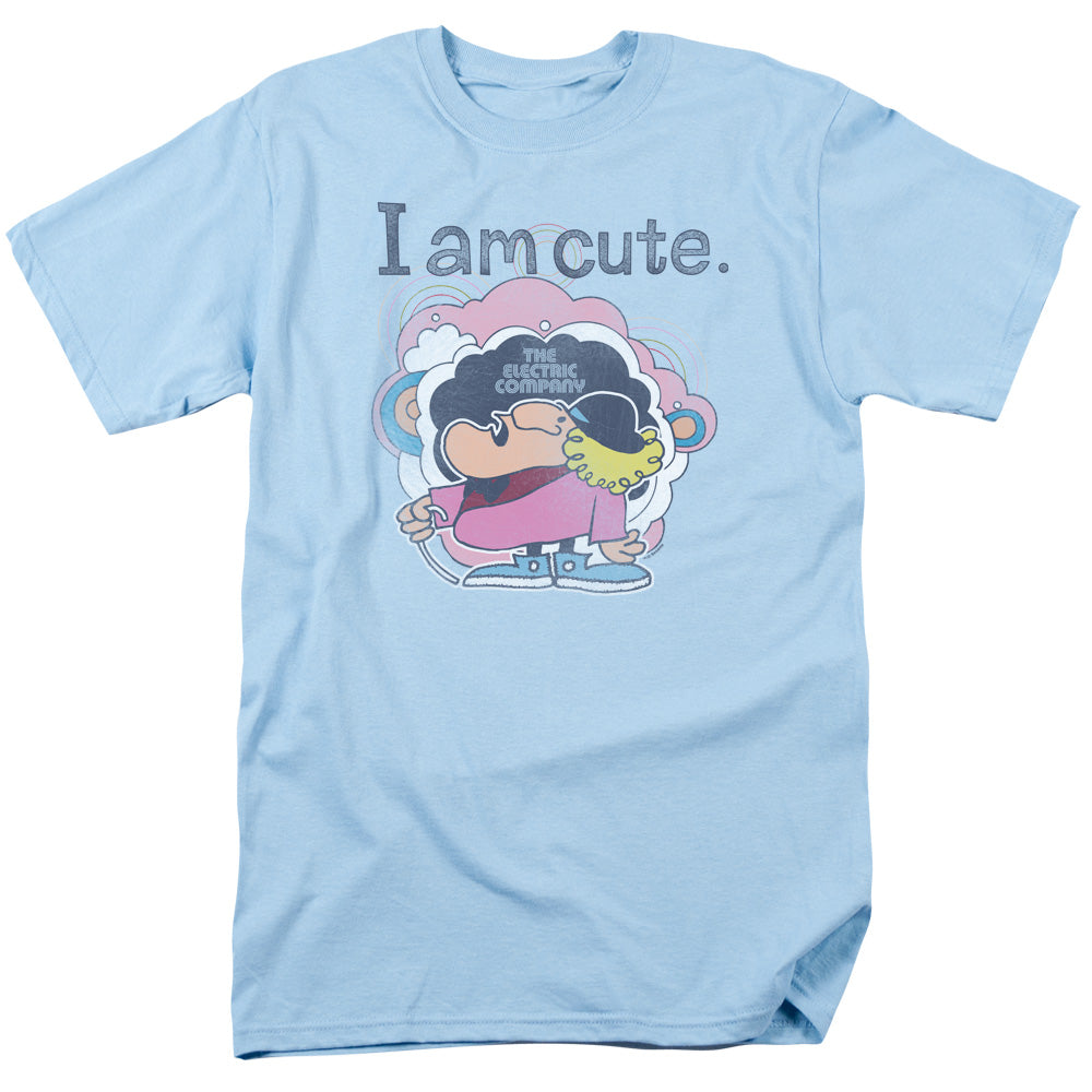 AN OFFCIALLY LICENSED ELECTRIC COMPANY I AM CUTE MEN'S REGULAR FIT T-SHIRT LIGHT BLUE
