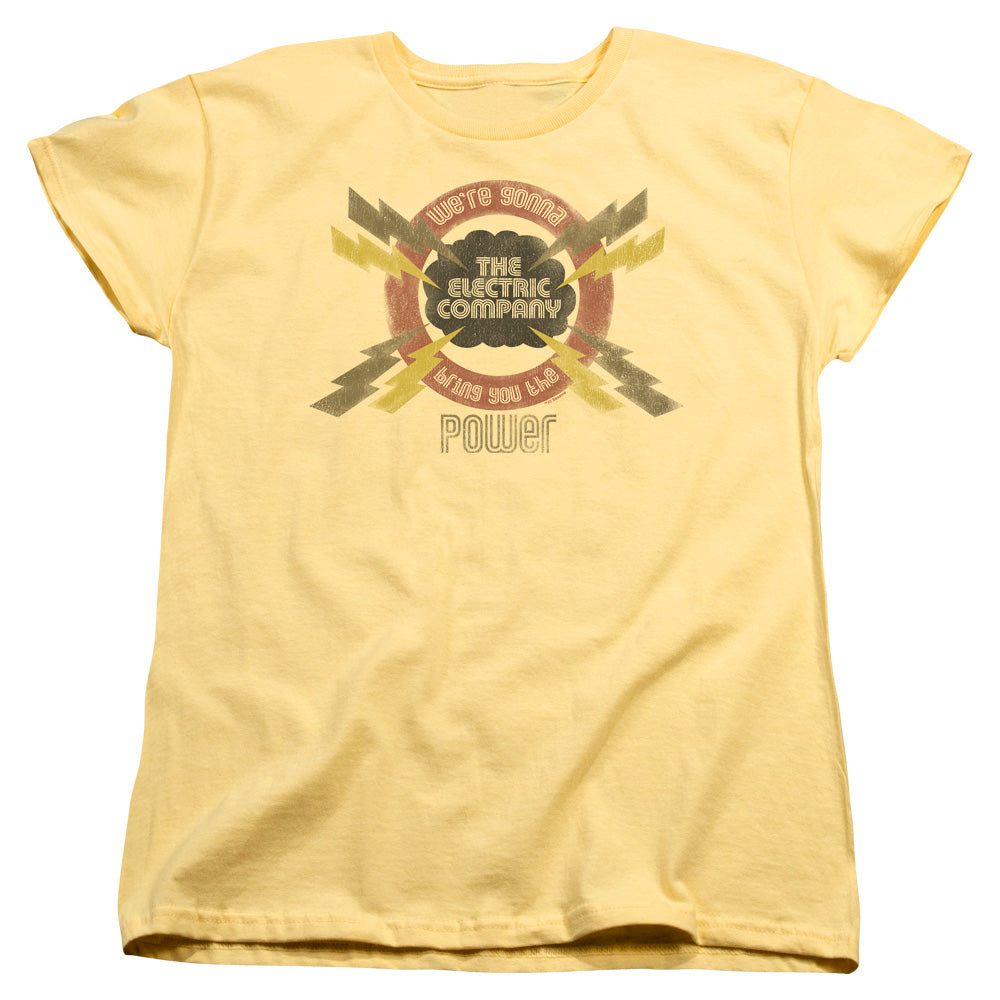 AN OFFCIALLY LICENSED ELECTRIC COMPANY POWER WOMEN'S REGULAR FIT T-SHIRT BANANA