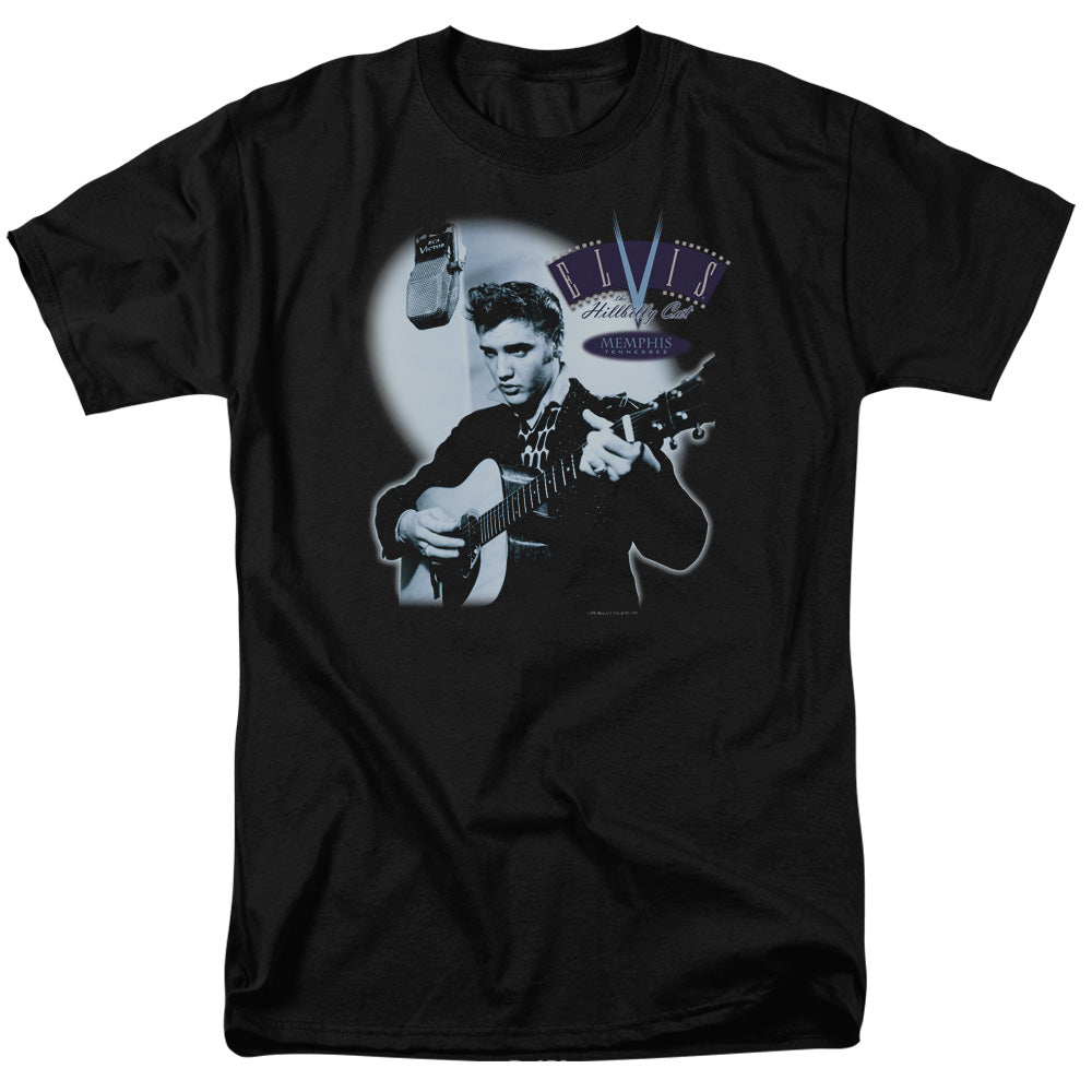 AN OFFCIALLY LICENSED ELVIS PRESLEY HILLBILLY CAT MEN'S REGULAR FIT T-SHIRT BLACK