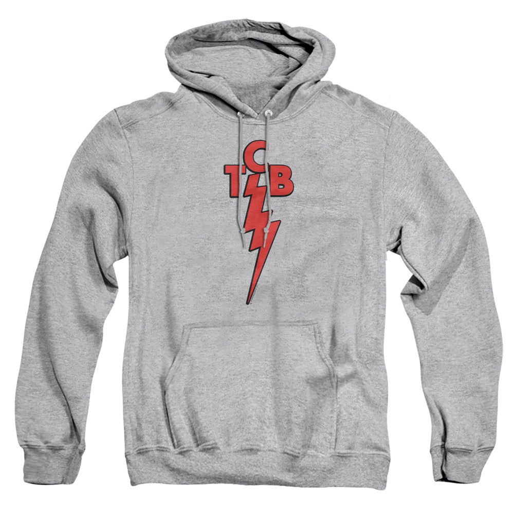 AN OFFCIALLY LICENSED ELVIS PRESLEY TCB ADULT UNISEX PULLOVER HOODIE ATHLETIC HEATHER