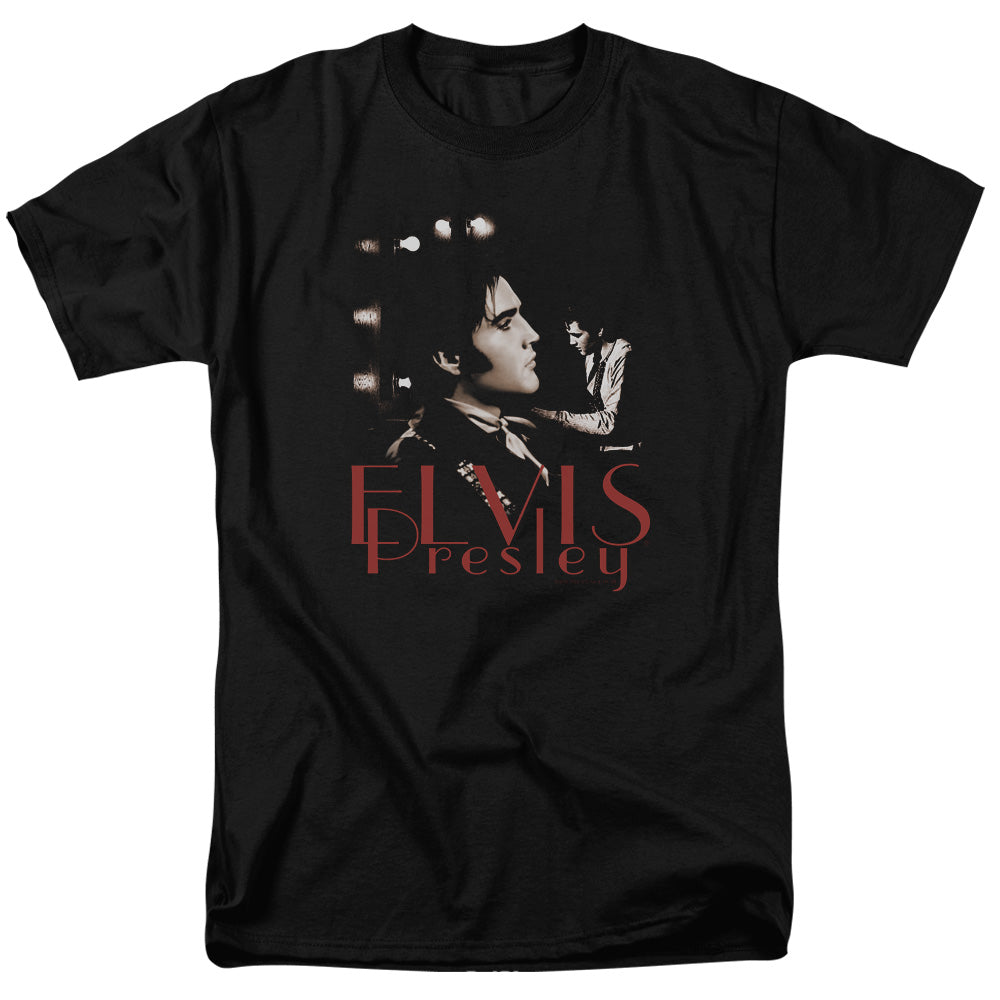 AN OFFCIALLY LICENSED ELVIS PRESLEY MEMORIES MEN'S REGULAR FIT T-SHIRT BLACK