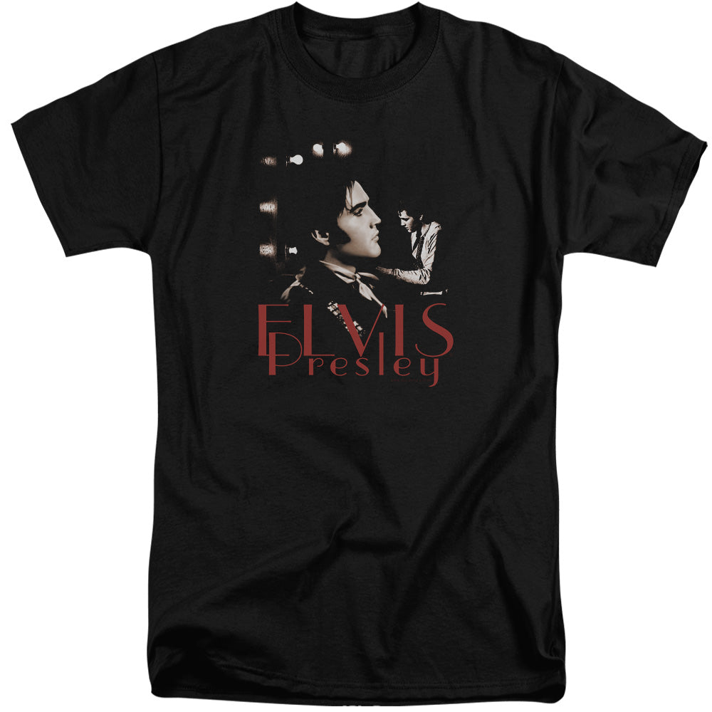 AN OFFCIALLY LICENSED ELVIS PRESLEY MEMORIES MEN'S TALL FIT T-SHIRT BLACK