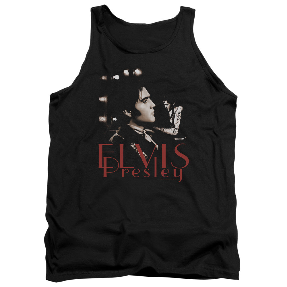 AN OFFCIALLY LICENSED ELVIS PRESLEY MEMORIES ADULT UNISEX TANK TOP BLACK
