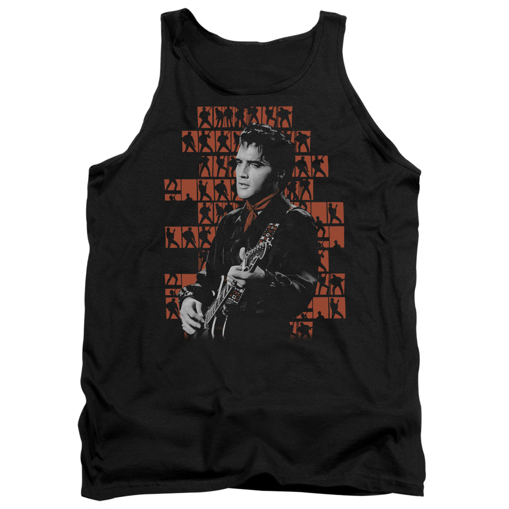 AN OFFCIALLY LICENSED ELVIS PRESLEY 1968 ADULT UNISEX TANK TOP BLACK