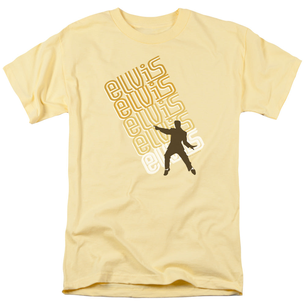 AN OFFCIALLY LICENSED ELVIS PRESLEY POINTING MEN'S REGULAR FIT T-SHIRT BANANA