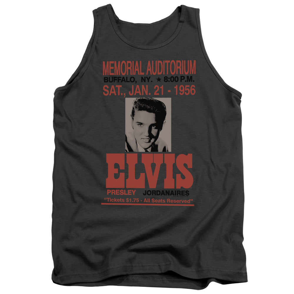 AN OFFCIALLY LICENSED ELVIS PRESLEY BUFFALO 1956 ADULT UNISEX TANK TOP CHARCOAL