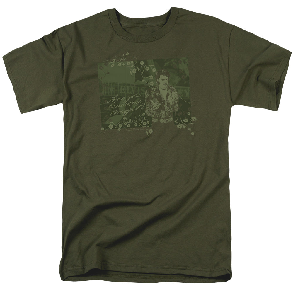 AN OFFCIALLY LICENSED ELVIS PRESLEY THAT 70S ELVIS MEN'S REGULAR FIT T-SHIRT MILITARY GREEN